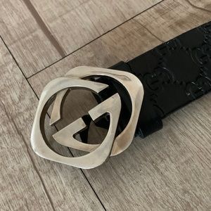 Gucci Black Leather Belt - 30-34in. waist